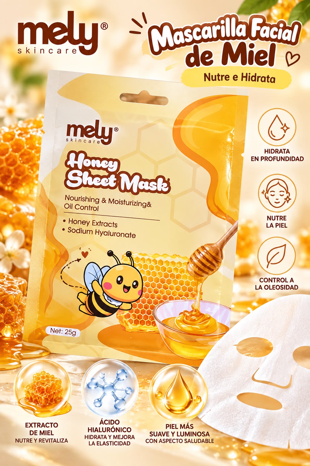mely mascarilla facial miel