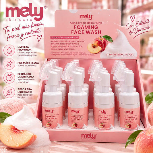 Mely limpiador facial espuma durazno