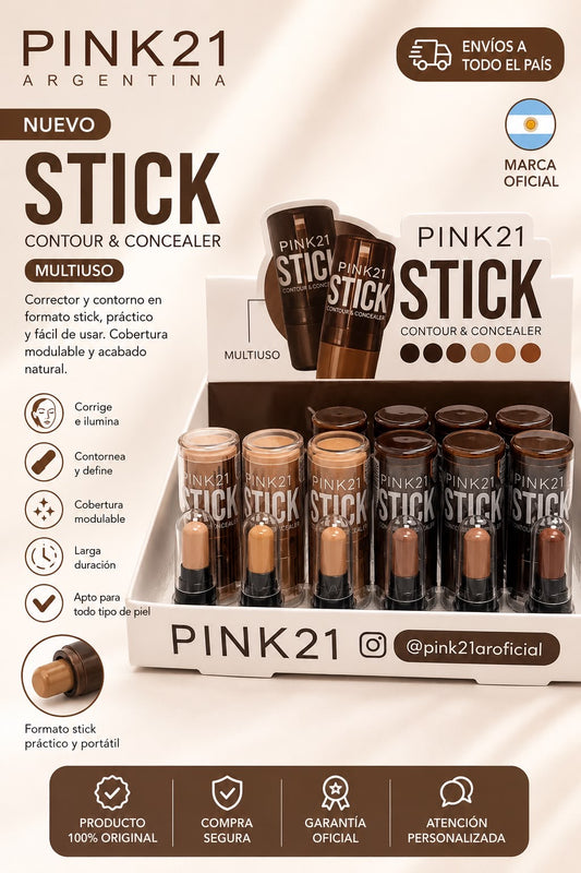 pink21 contorno y corrector en barra