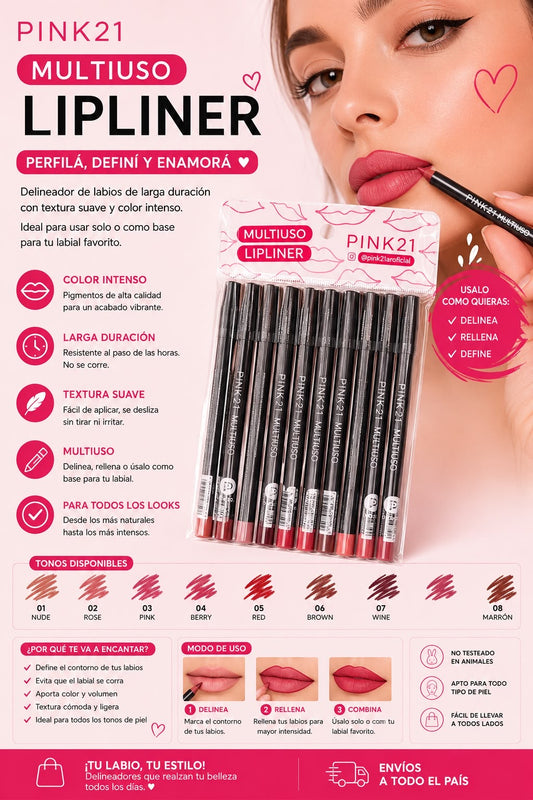 pink21 delineador de labios