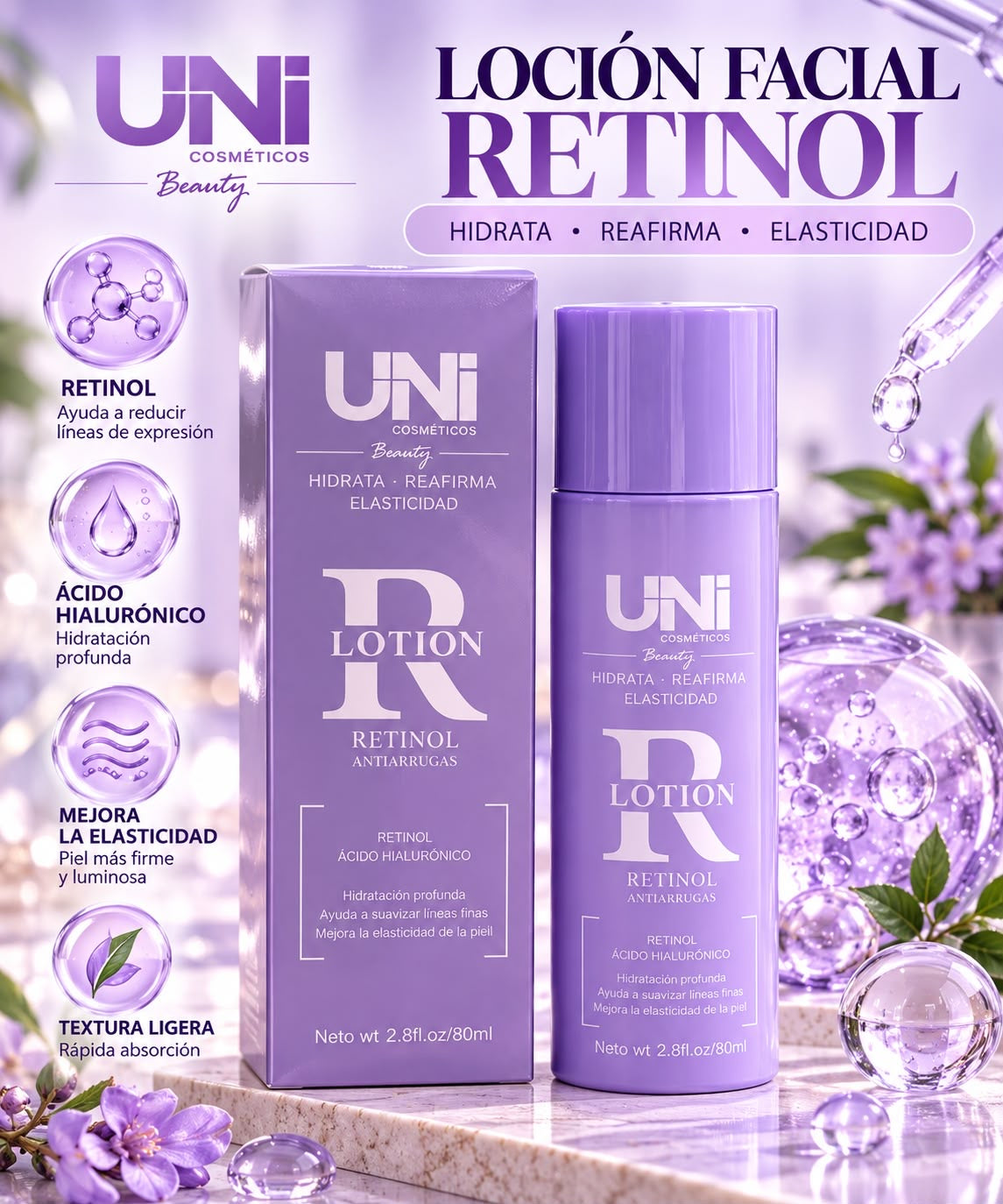 uni agua tonica retinol
