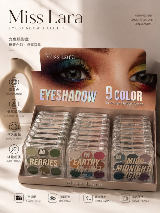 miss lara paleta de sombras x9