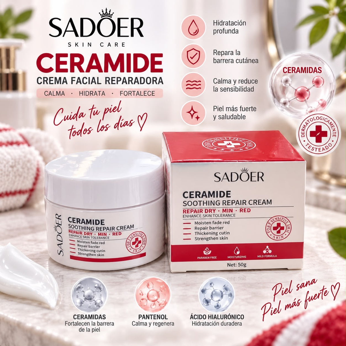 sadoer crema facial reparadora