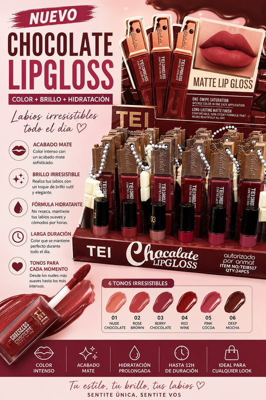 tei labial líquido chocolate
