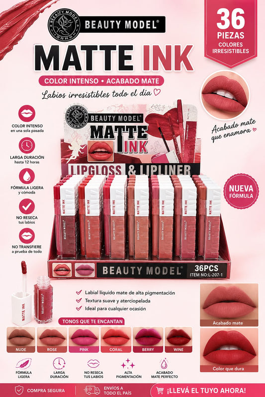 beauty model labial y delineador