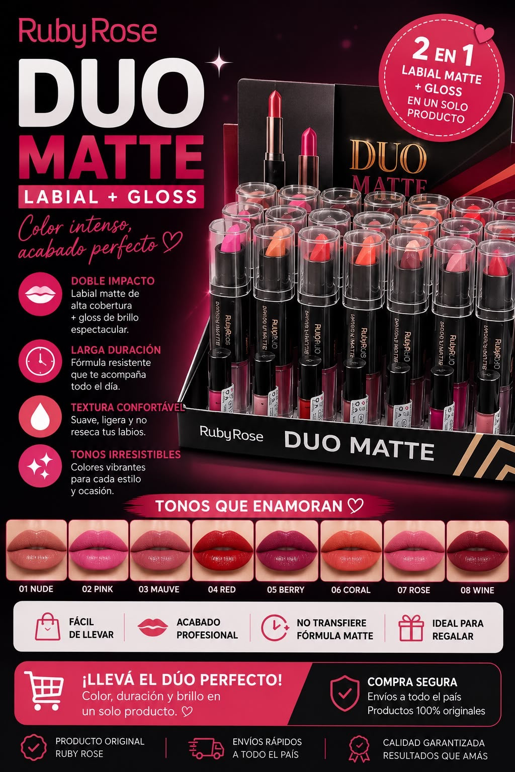 ruby rose labial y lipgloss