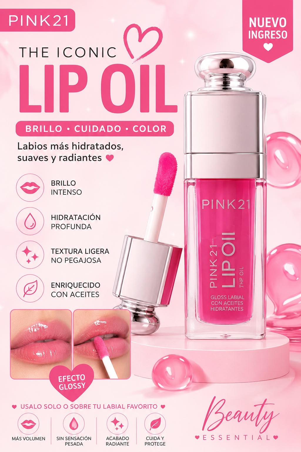 pink21 lip oil