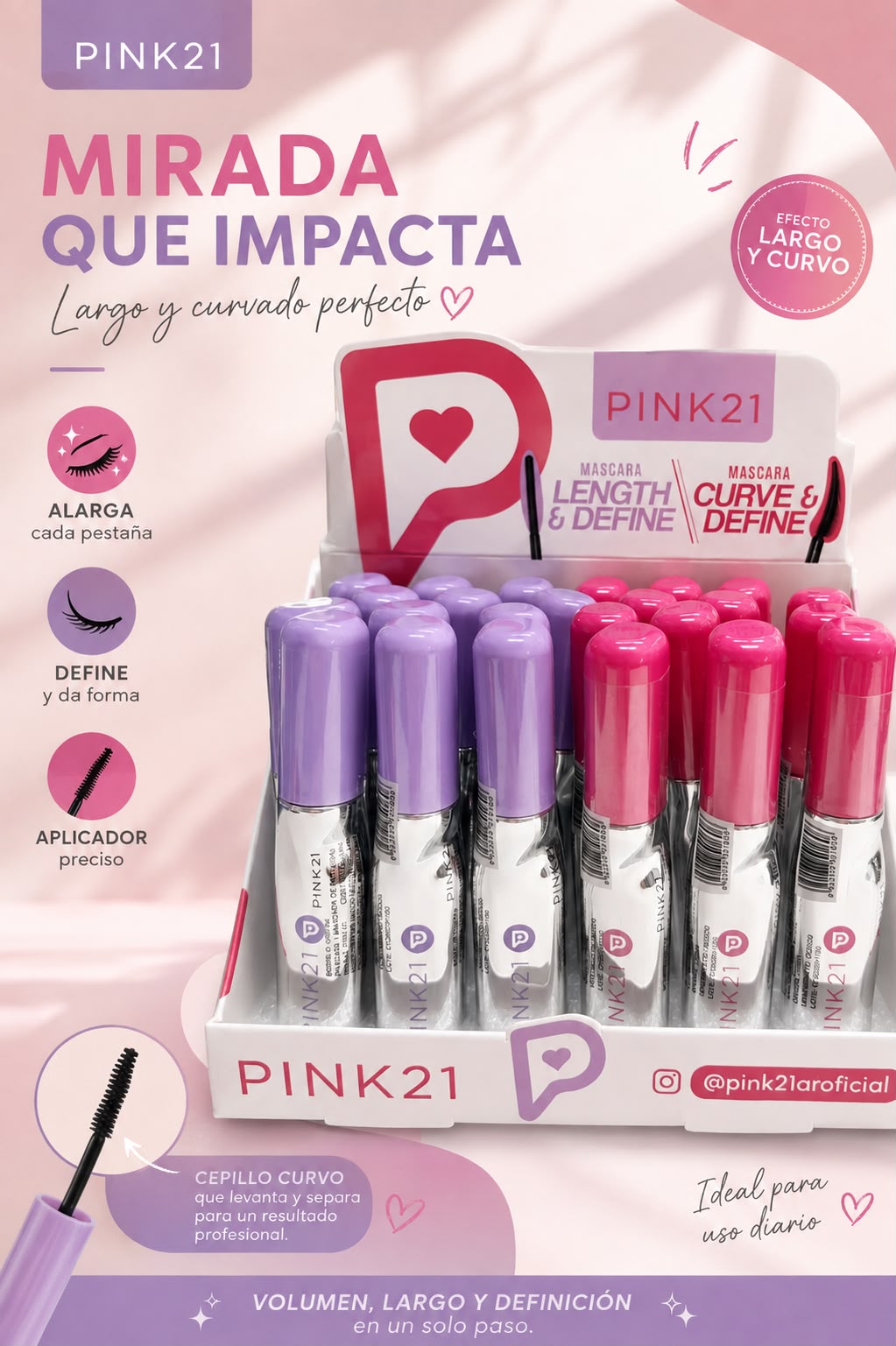 pink21 máscara de pestañas