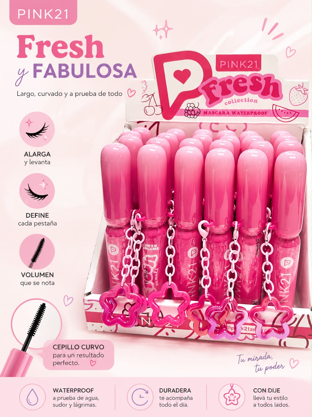 pink21 máscara de pestañas