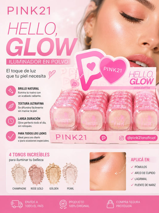 pink21 iluminador en polvo