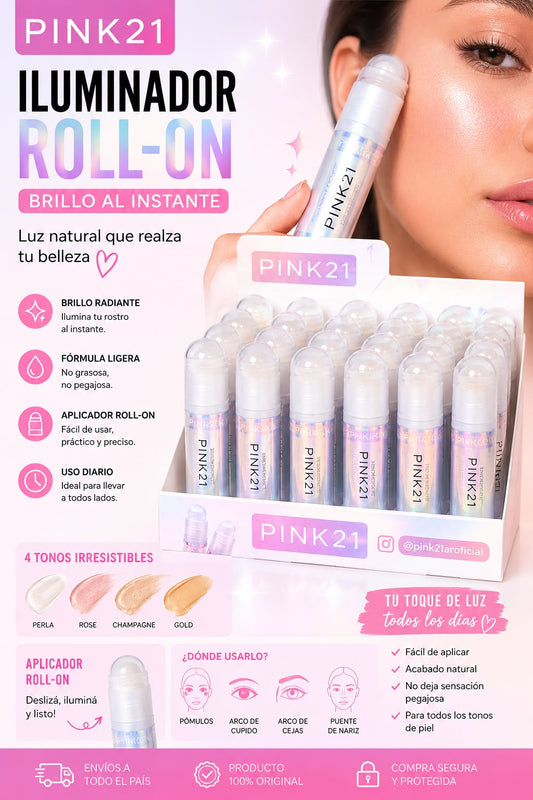 pink21 iluminador en polvo