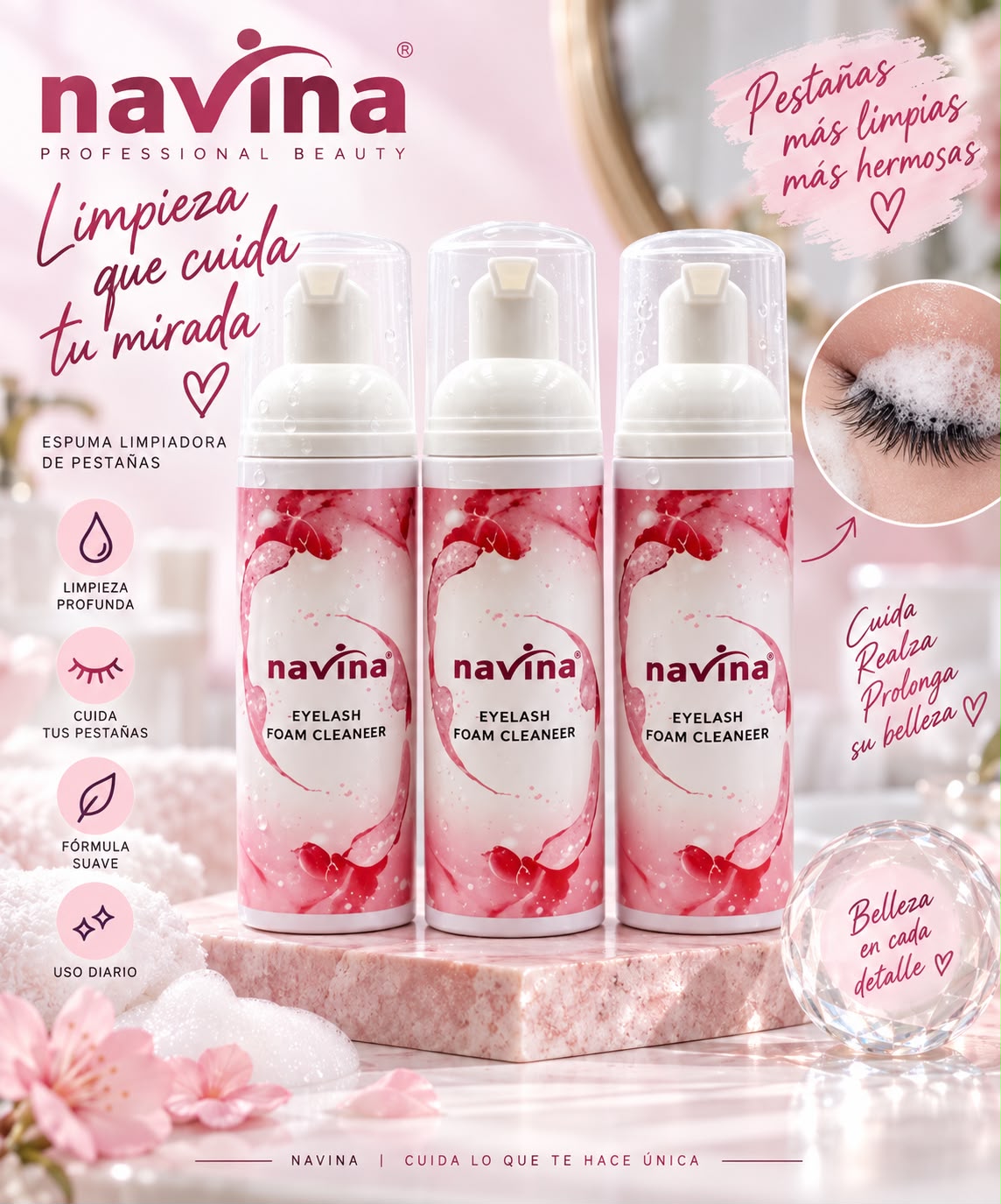Limpiador de pestañas navina