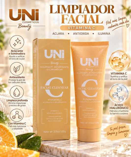 uni limpiador facial vitamina c