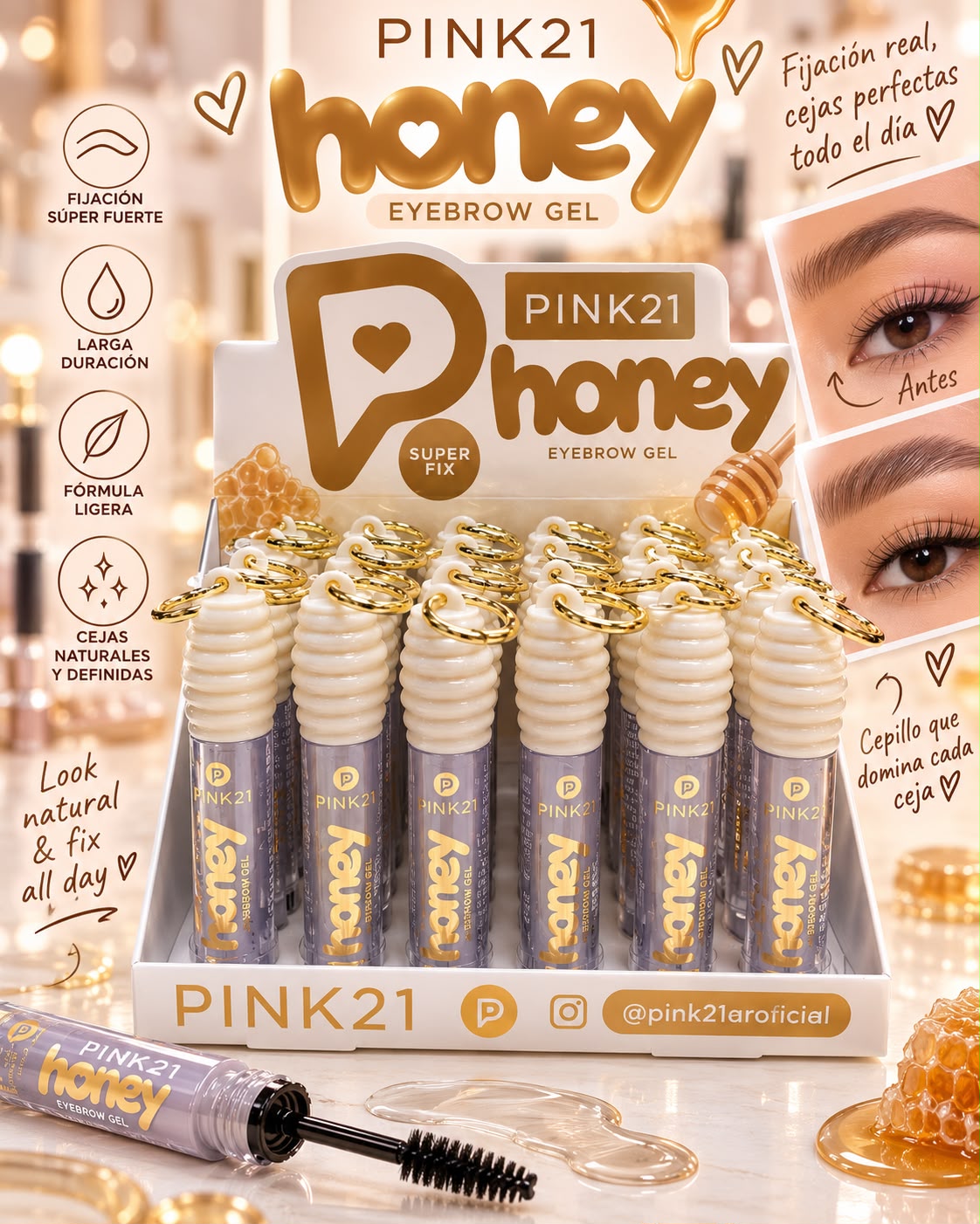 PINK 21 GEL PARA CEJAS