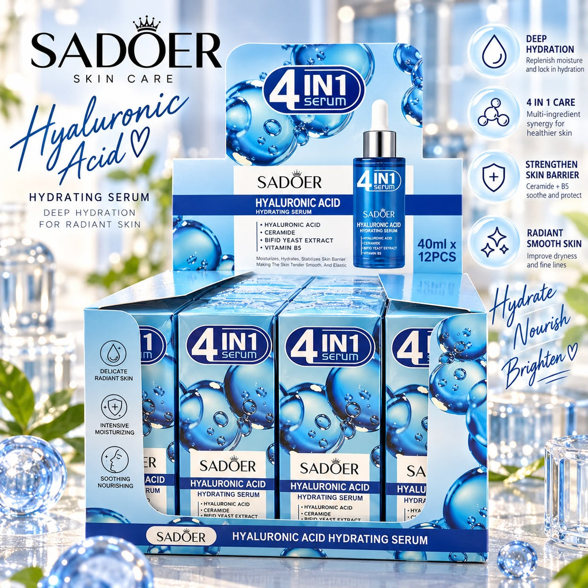 SADOER SERUM ÁCIDO HIALURONICO 4 EN 1
