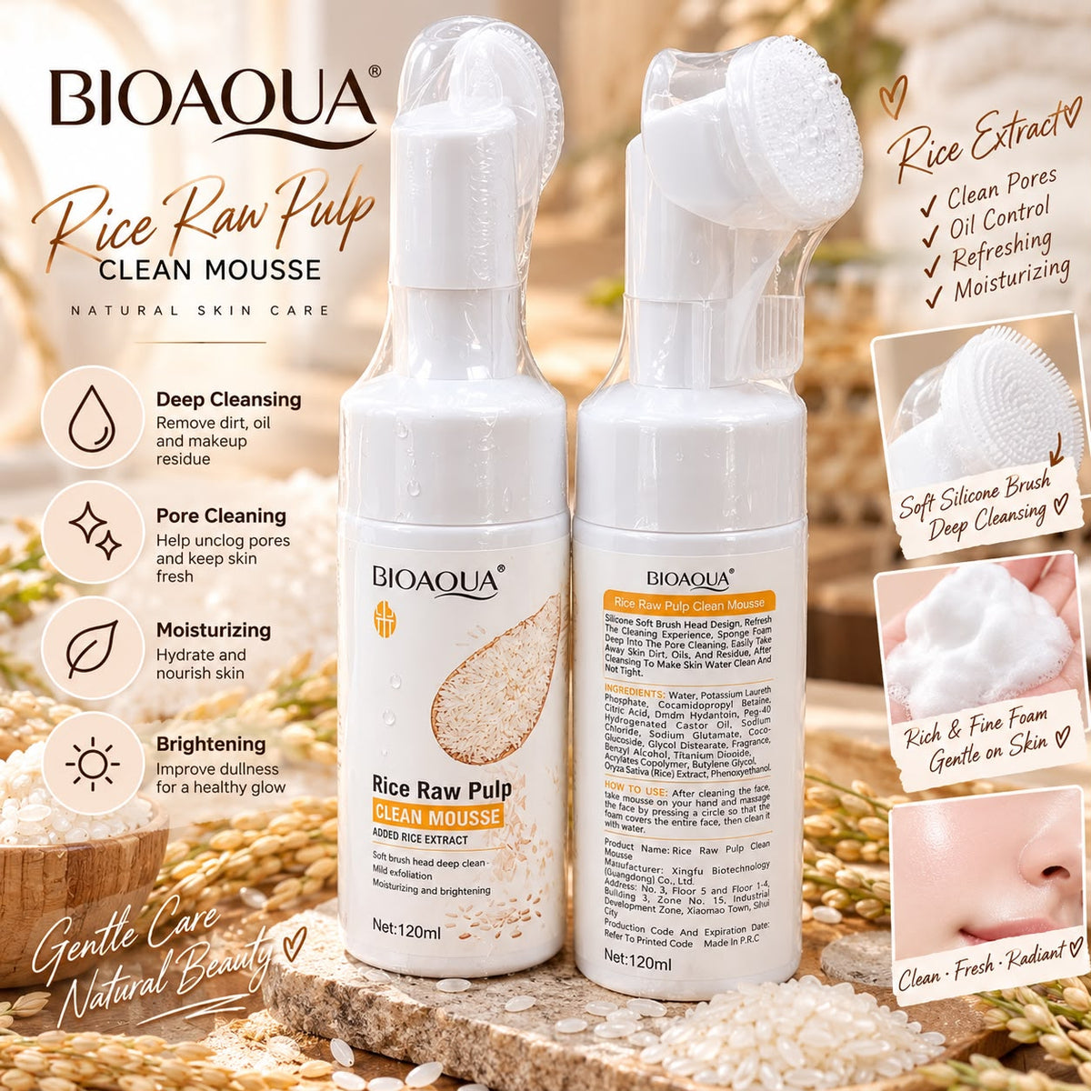 BIOAGUA LIMPIADOR FACIAL ESPUMA