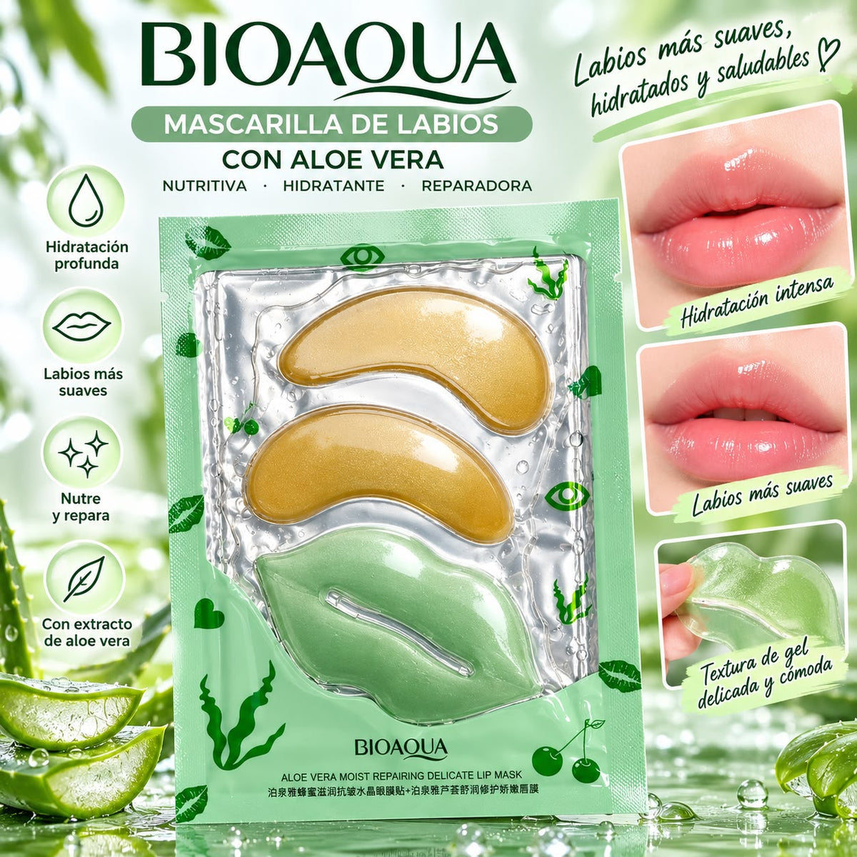 BIOQUA KIT MASCARILLA PARA LABIOS Y OJOS