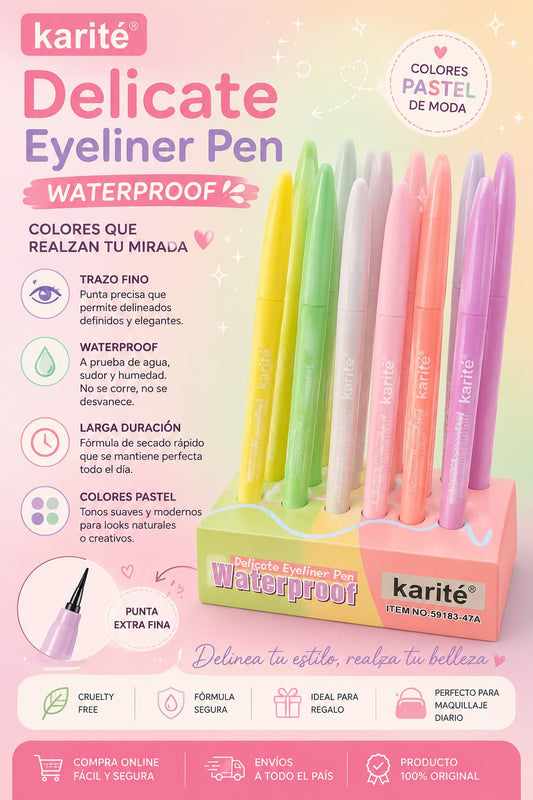karite waterproof delineador de colores para ojo
