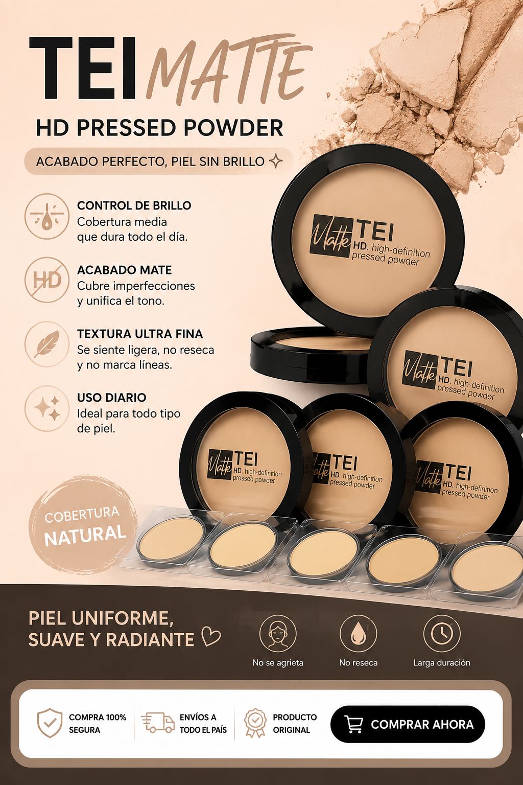 tei polvo compacto