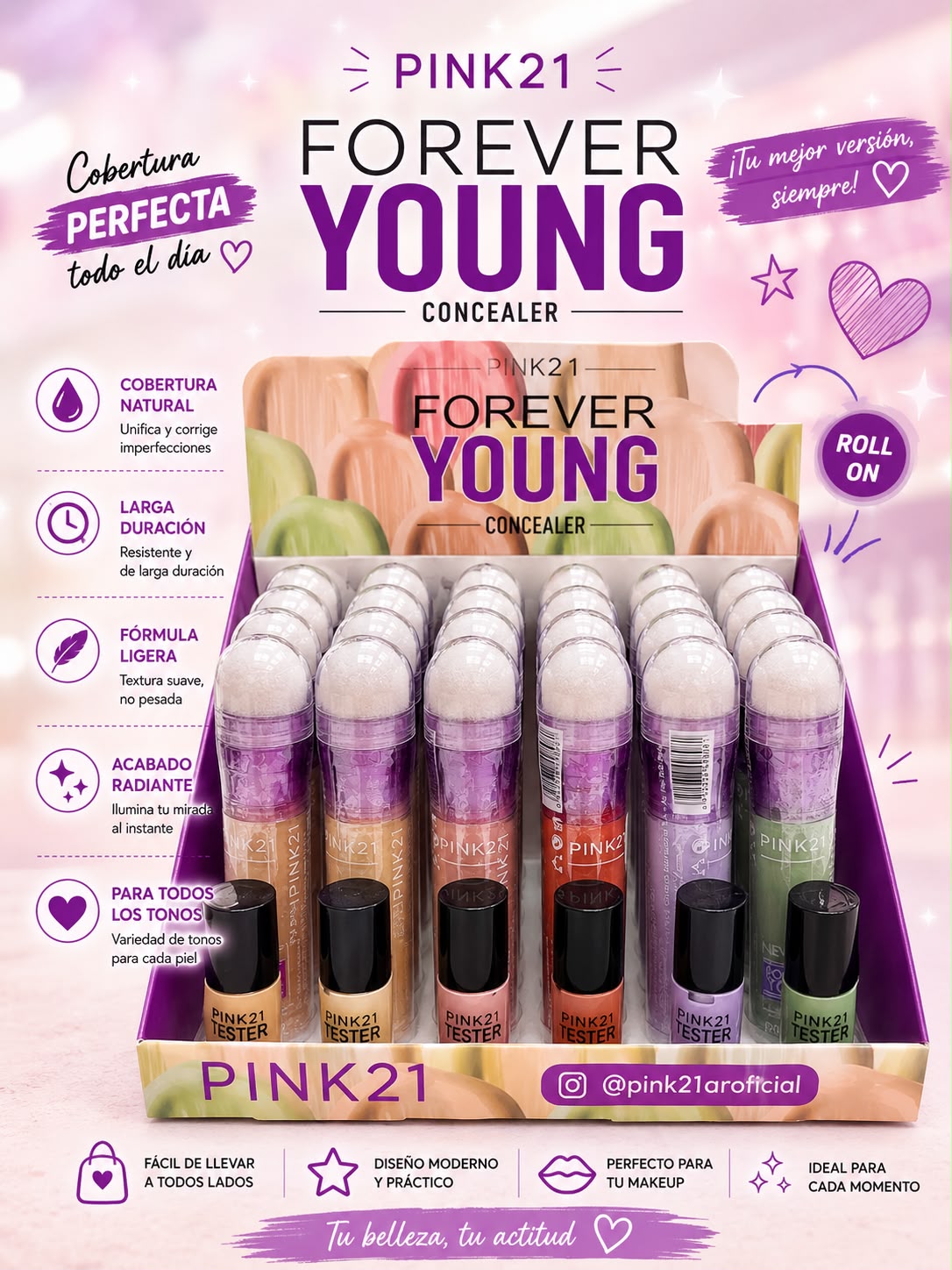 pink21 corrector líquido