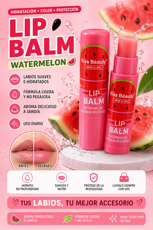 kiss beauty bálsamo labial de sandía