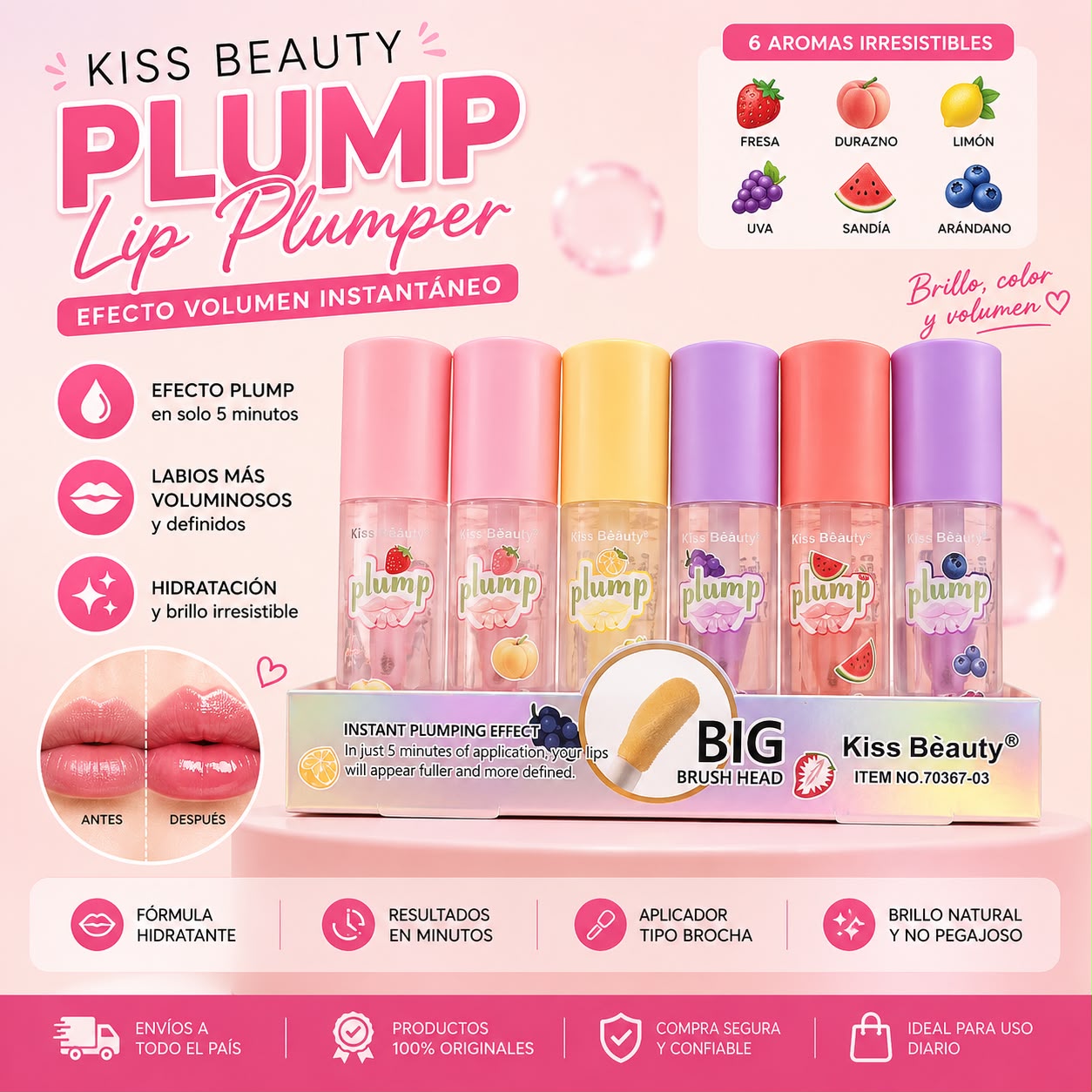 kiss beauty labial plum