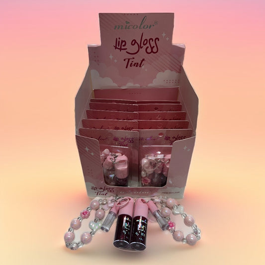 MICOLOR LIP GLOSS CON PULSERA +mini lip oil