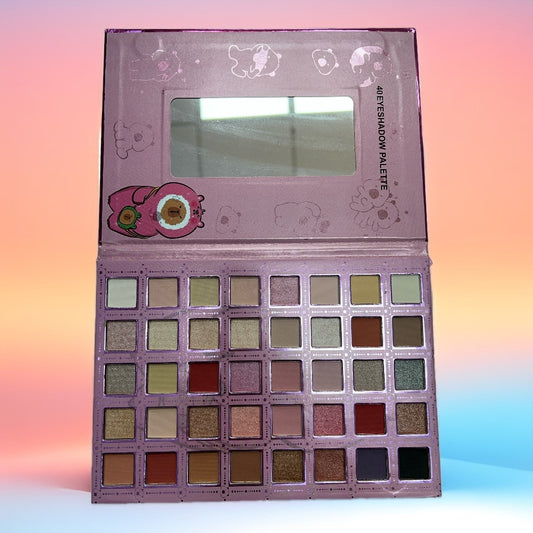 Paleta de sombra 40 color con espejo dibujo animado