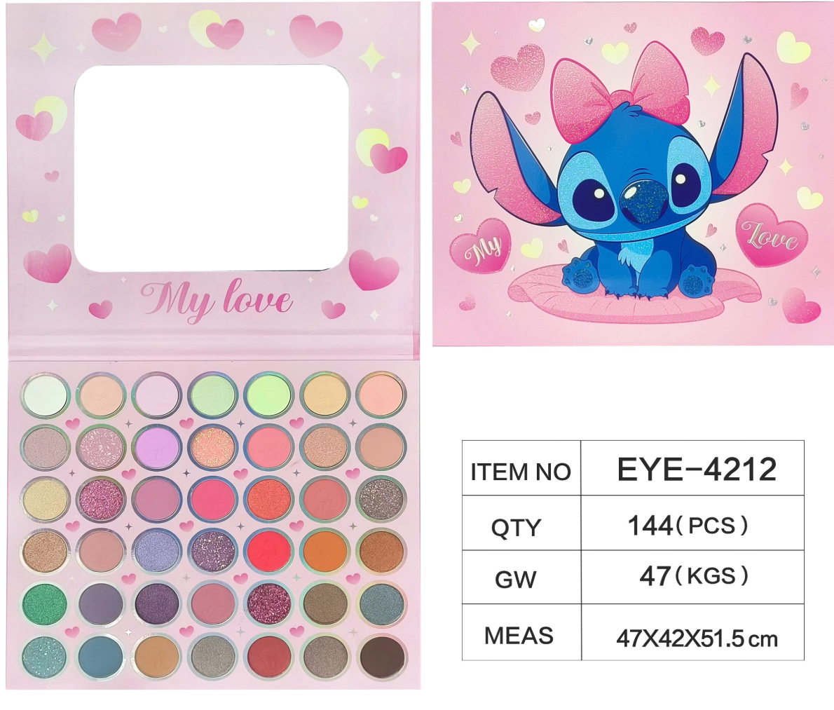 Paleta de sombra 42 color con dibujos animados