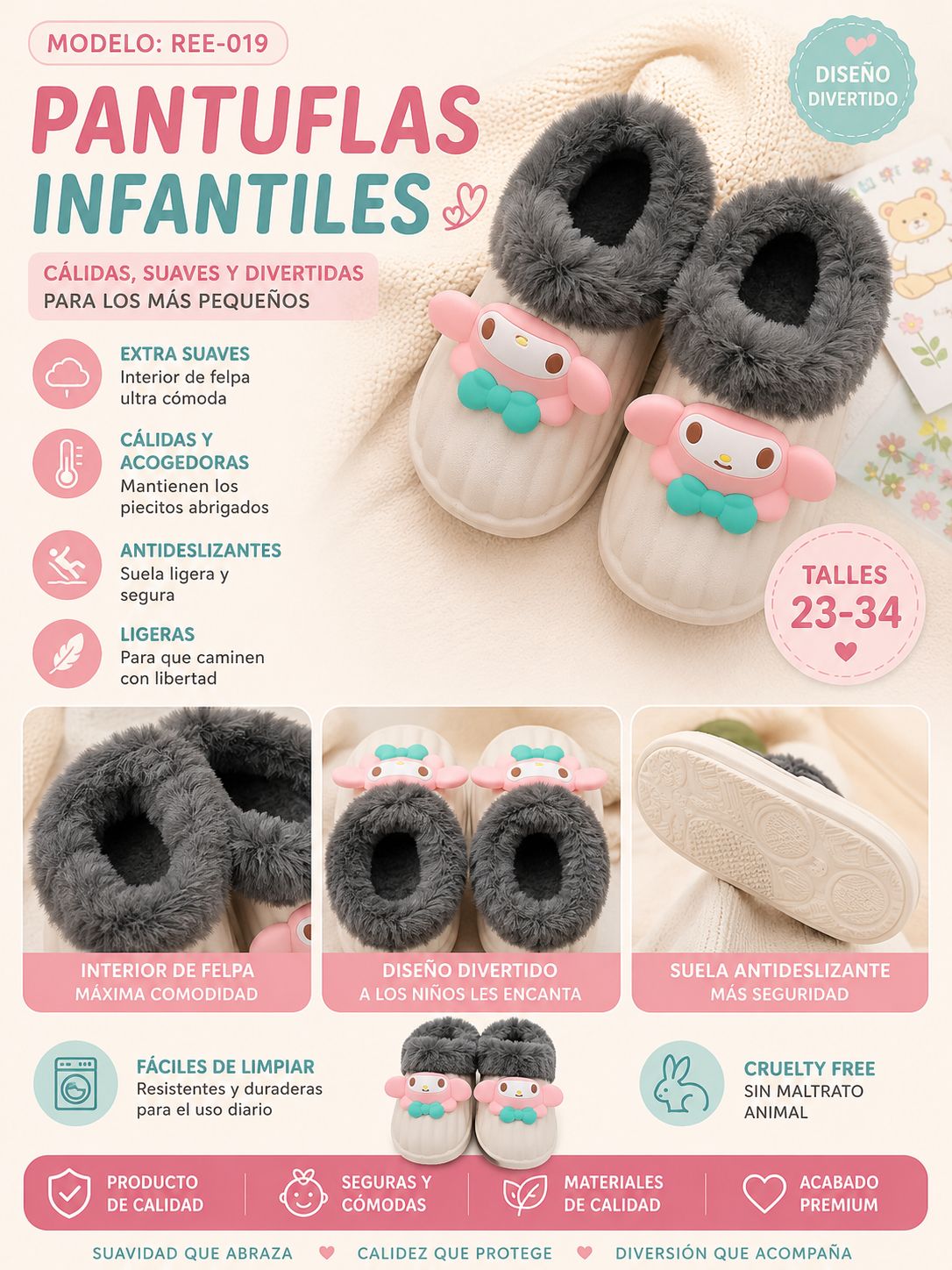 Pantuflas infantiles