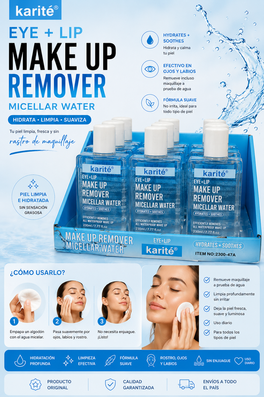 Karite removedor de maquillaje