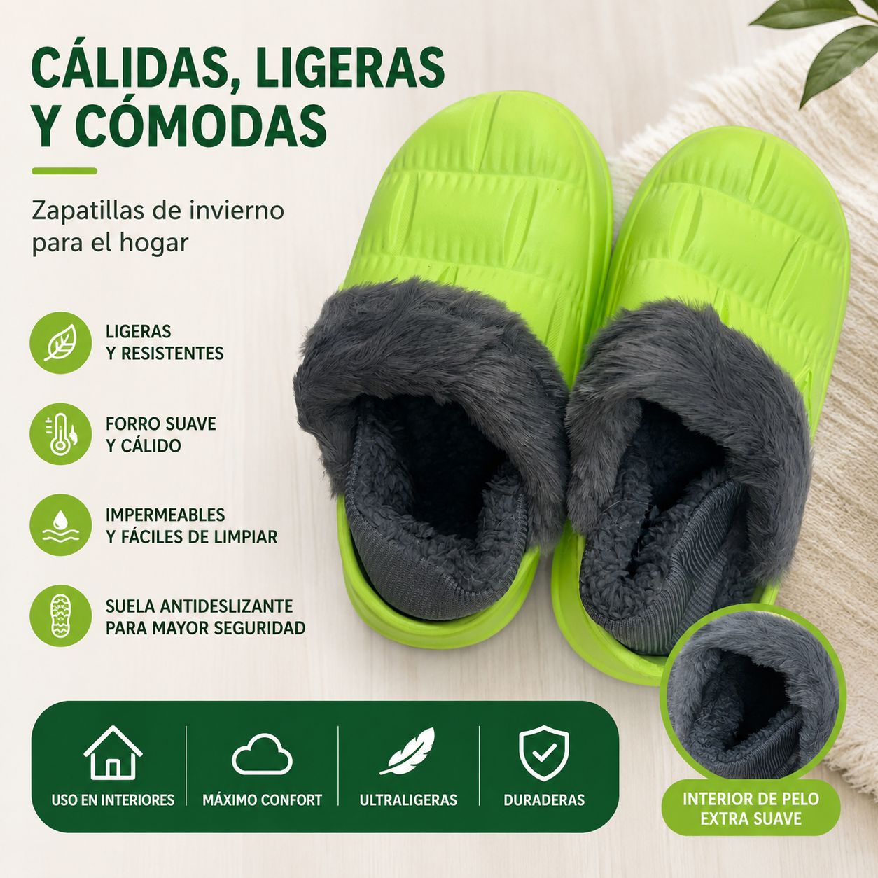 Pantuflas invierno