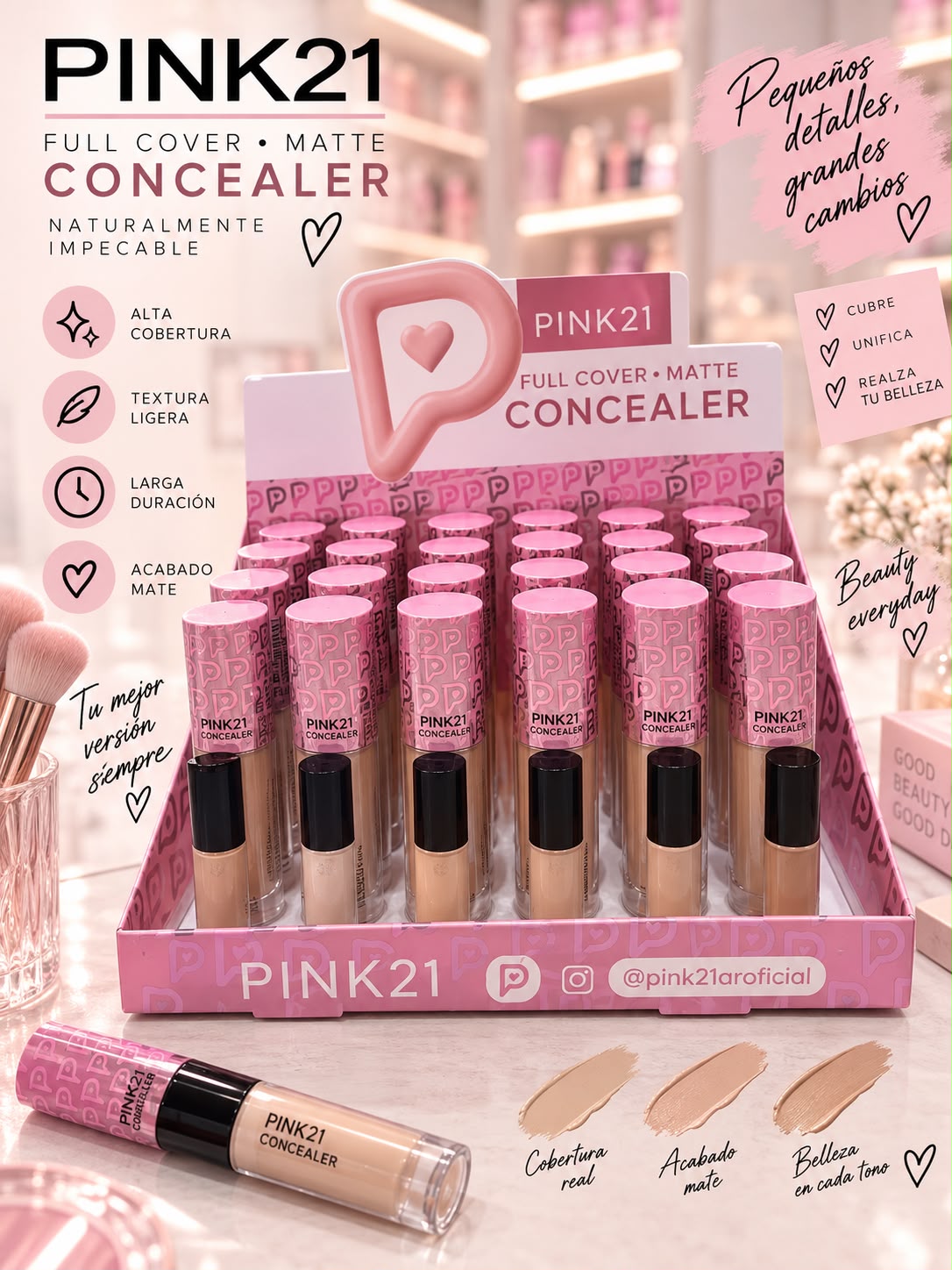 pink 21 corrector liquid camuflaje