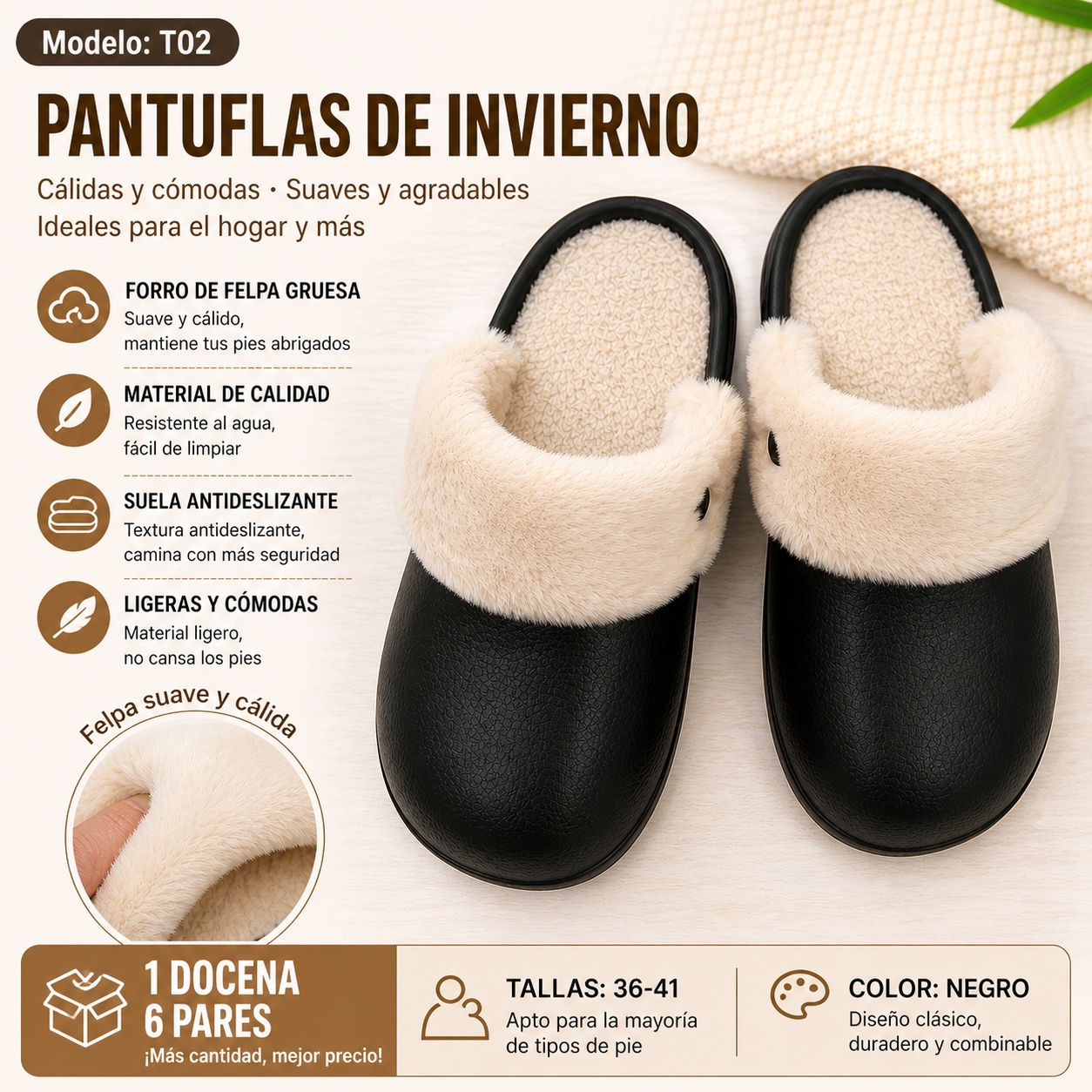 Pantuflas de invierno