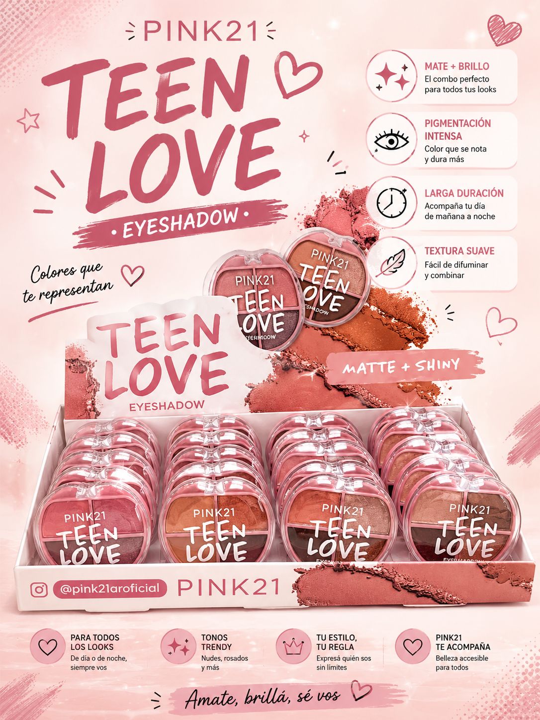 Pink21 paleta de sombras