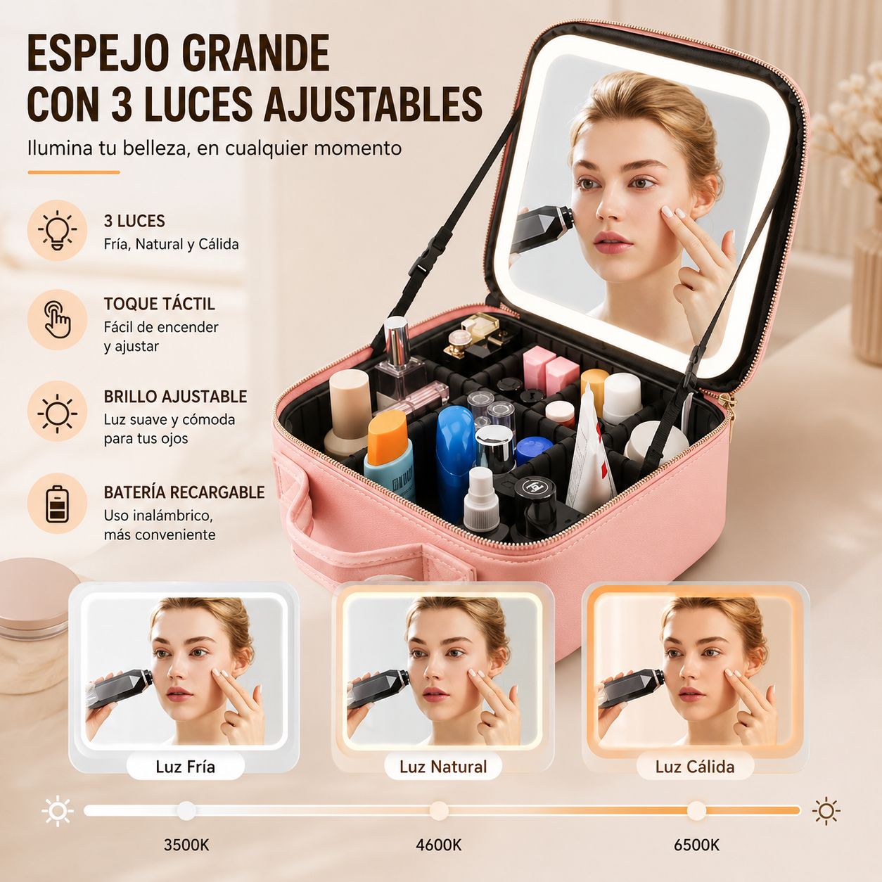 Organizador de maquillaje