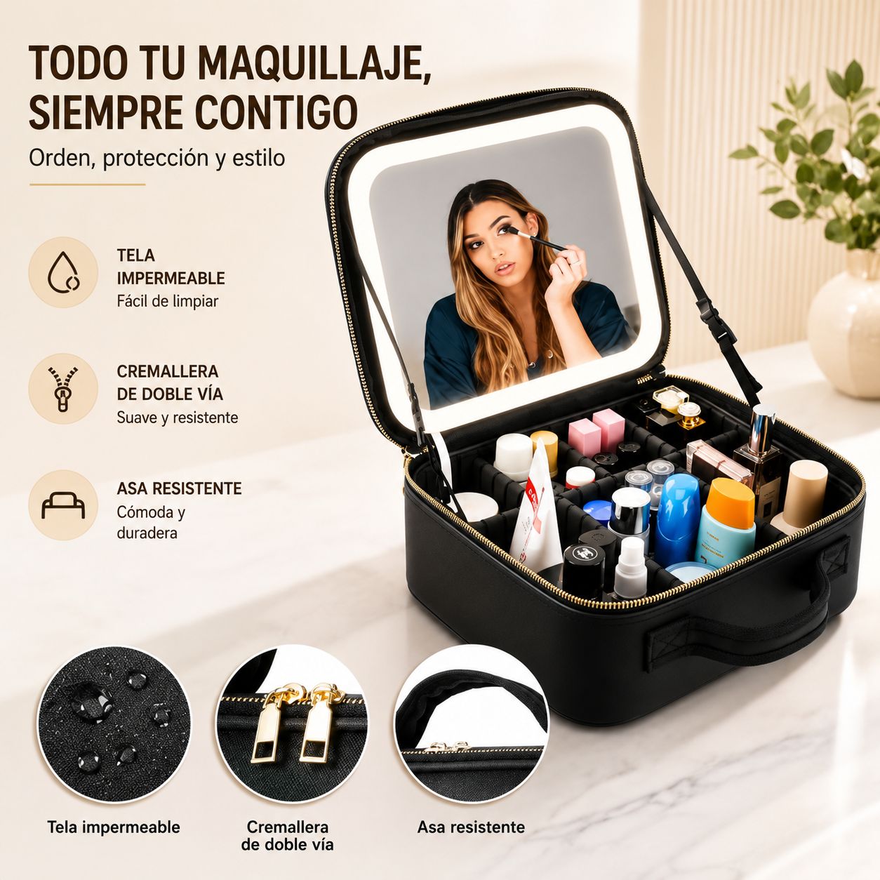 Organizador de maquillaje