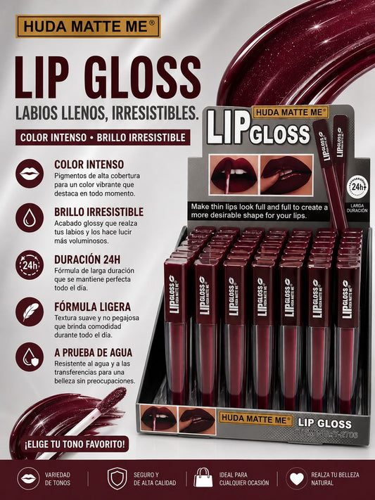 Lip Gloss 24h Huda Matte me