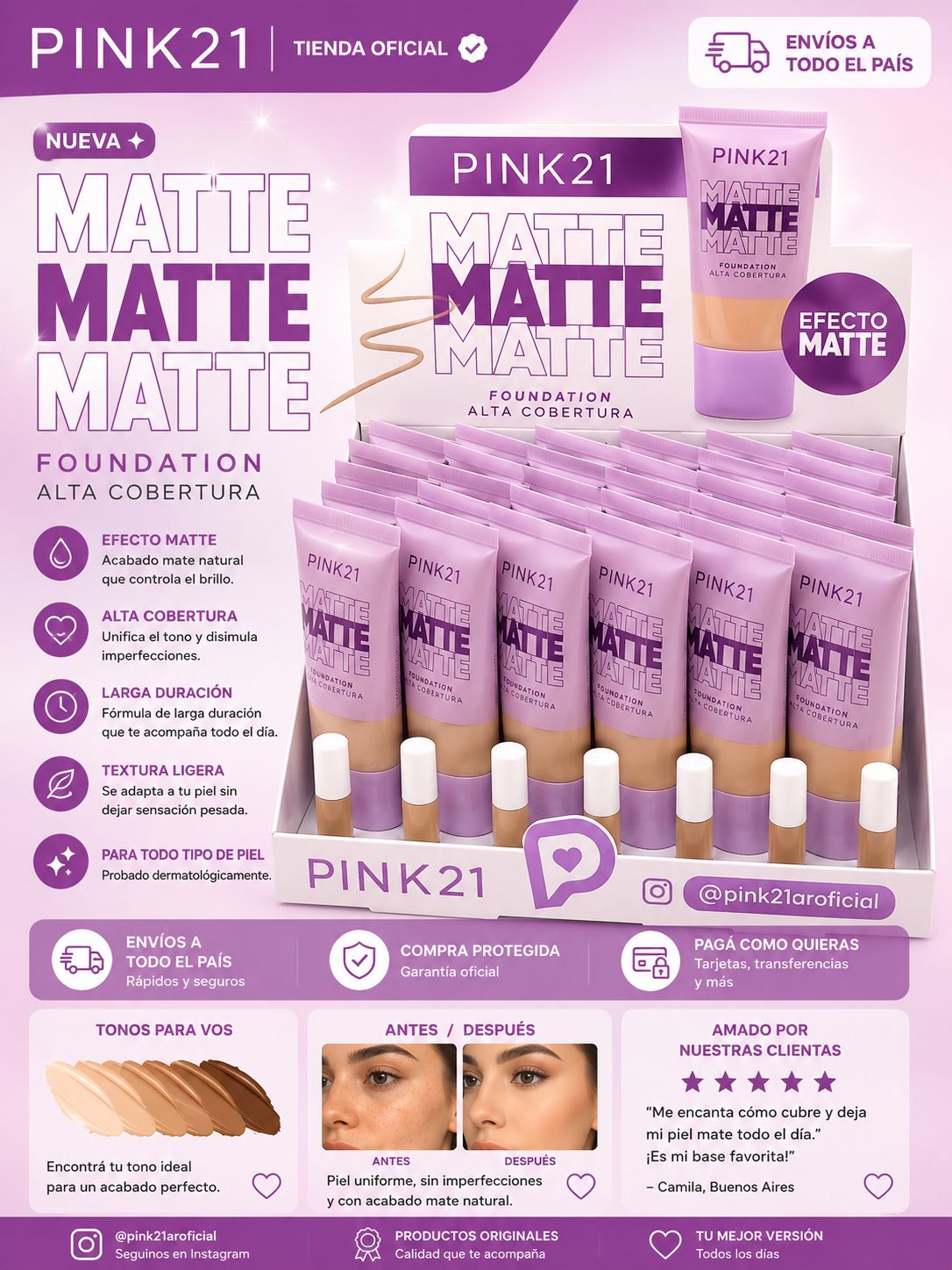 Pink21 base liquida