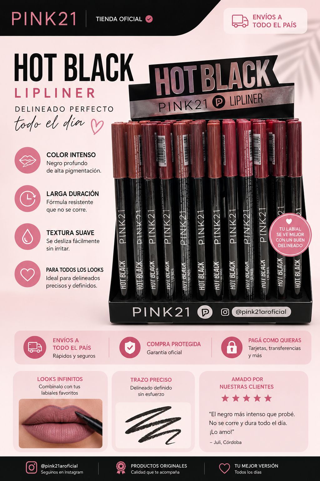 Pink21 lapiz de labio