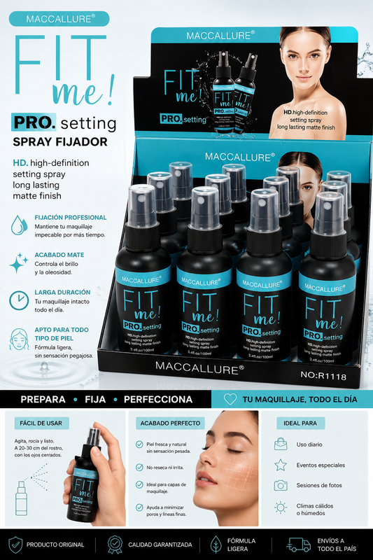 Maccallure fit me fijador de maquillaje