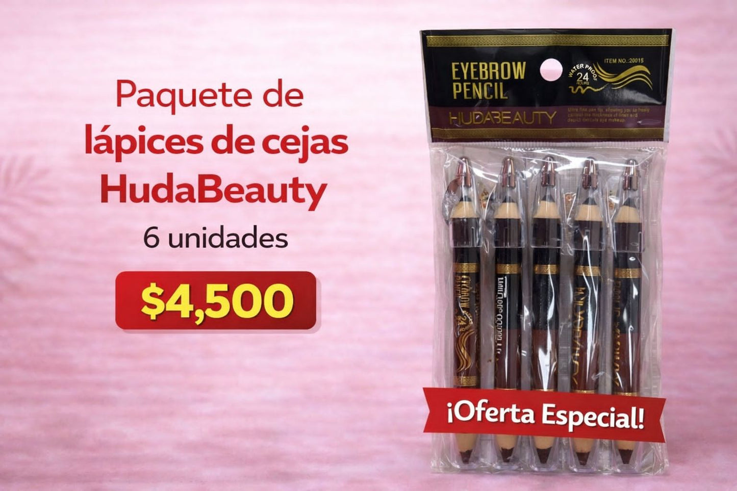 Paquete de lápices de ceja Huda Beauty 6 unidades