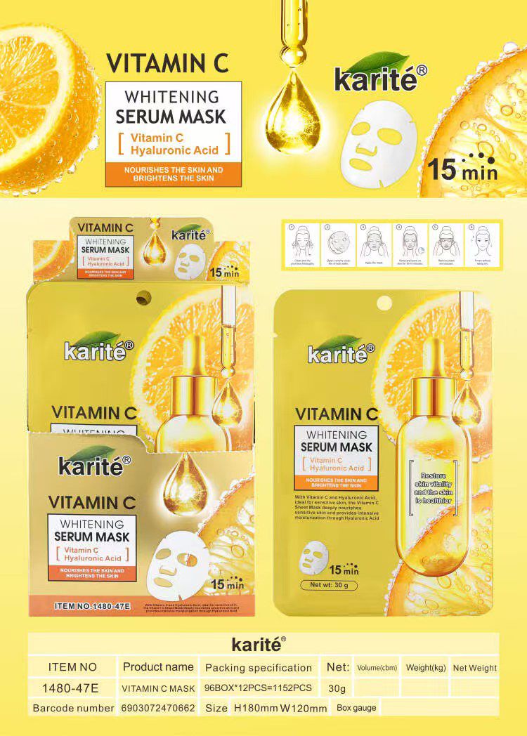 Mascarilla facial +serum para cara C/U