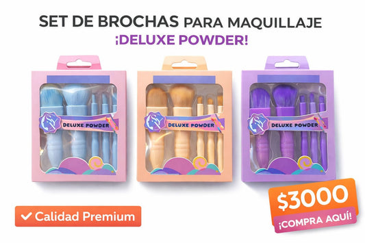 Set de brochas para maquillaje Deluxe Powder