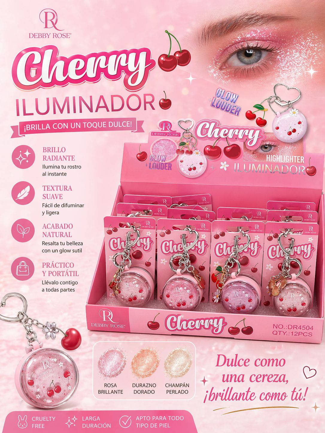 Iluminador en polvo llavero Debby Rose