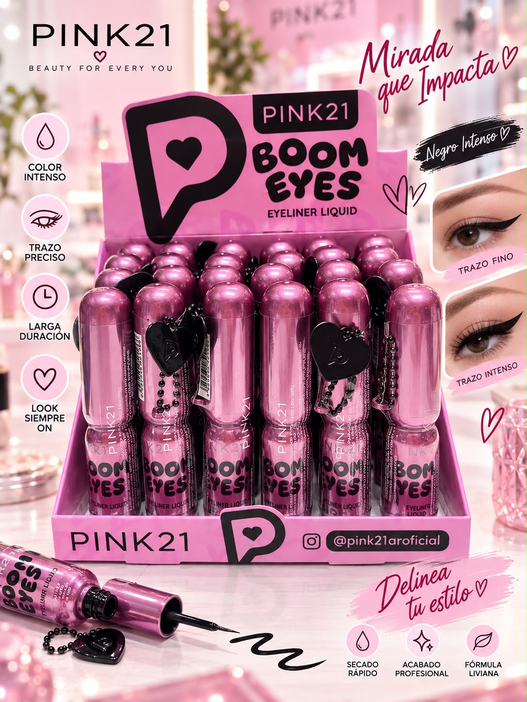 Pink 21 delineador líquido