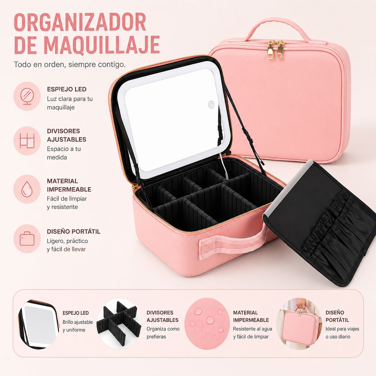 Organizador de maquillaje