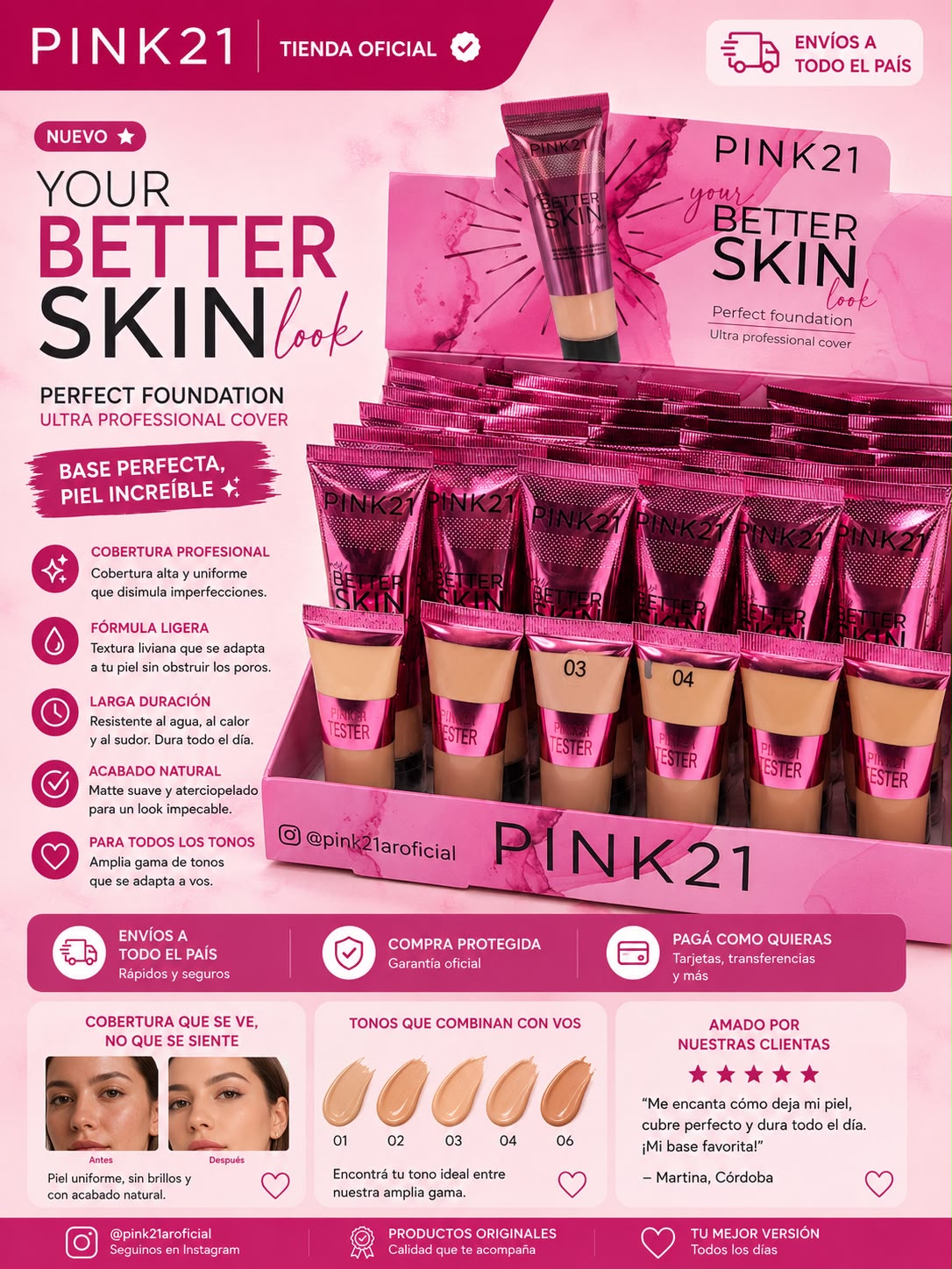 pink 21 base liquida