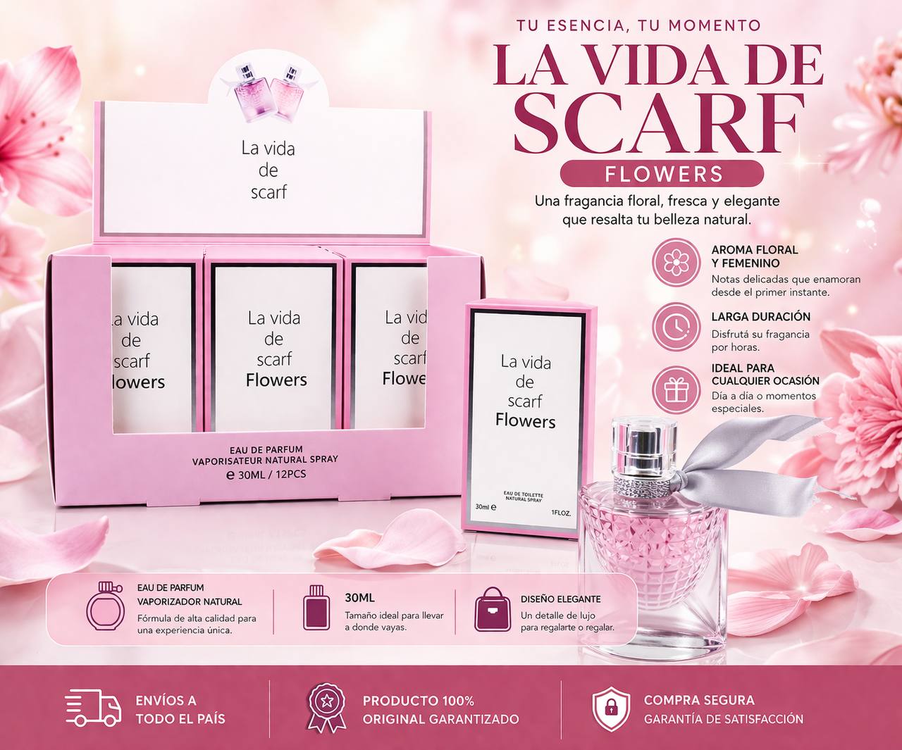 La vida de Scarf Flowers perfume 30ML