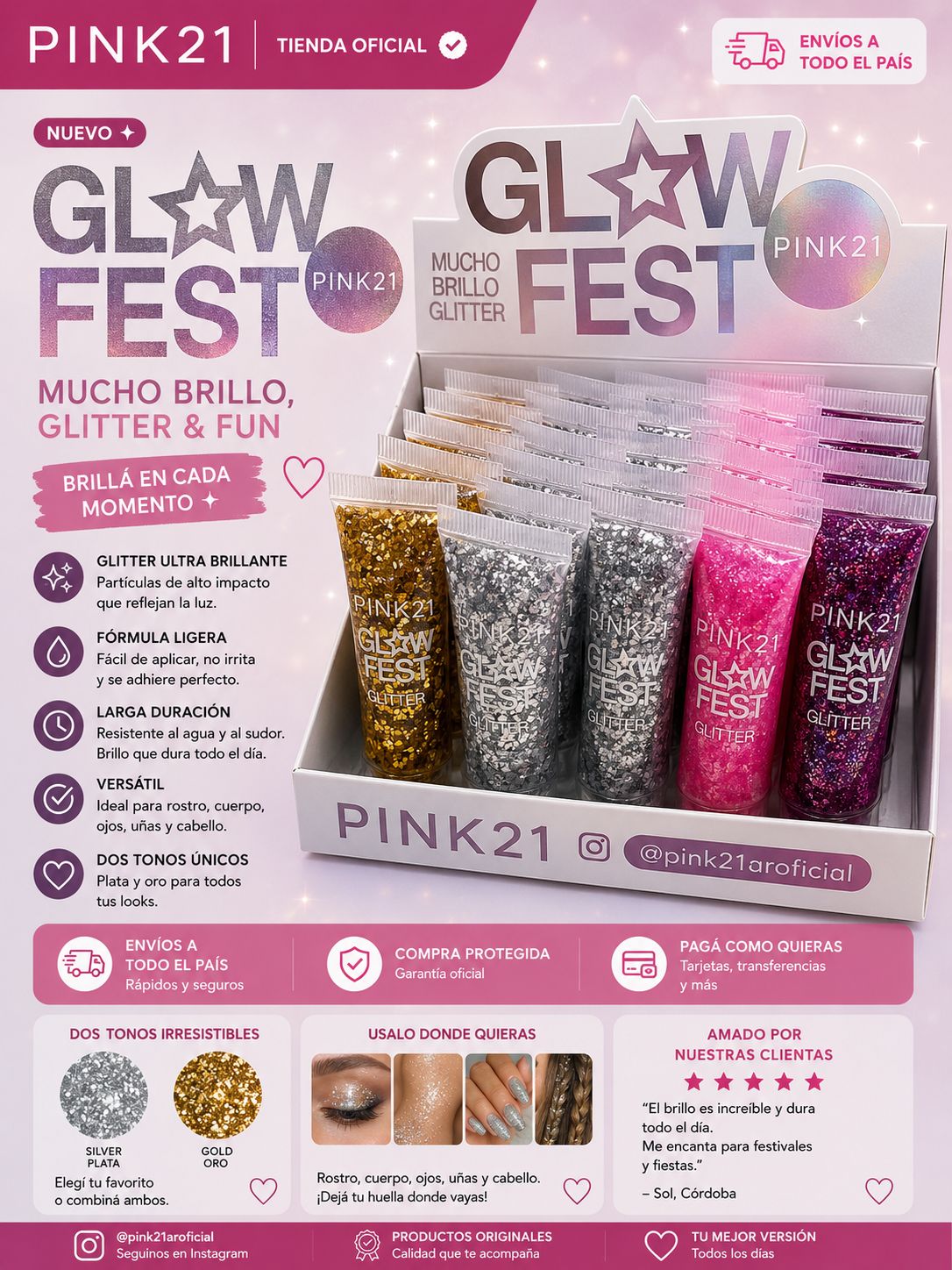 Pink21 glitter